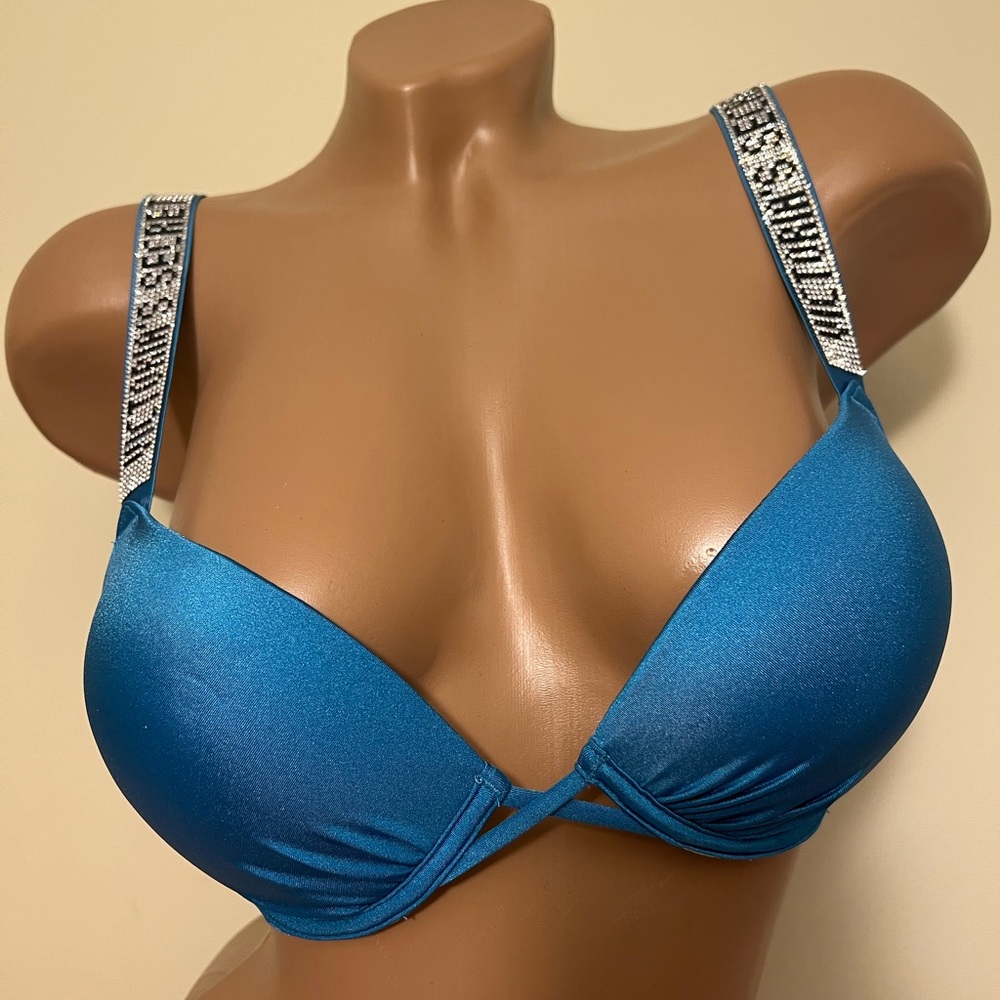 Victoria's Secret Swim Bombshell Shine Straps Top/Bra 32C